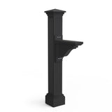 Mayne 5852B Black Manchester Mail Post, 26.5L x 9.3W x 58H