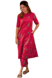 Anni Designer Women'S Rayon Viscose Straight Printed Kurta With Pant (Barkat Pink_M_Pink_Medium),Pink,M