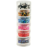 Bead Storage Screw Stack Cannisters 1.5X3/4 6/Pkg