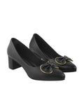 Shoetopia Pointed Toe Stylish Bow Black Pumps For Women & Girls /Eu38,Black,5,B0DRJHLDMF