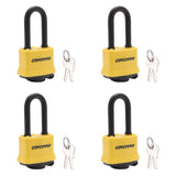 CINCINNO Heavy Duty Weatherproof Laminated Padlock with Key,2.2 Inch Long Shackle Pad Lock with Same Key for Door, Gate, Shed, T