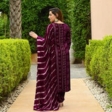Anni Designer Women'S Rayon Blend Straight Bandhej Printed Kurta With Pant & Dupatta (Baghira Wine-Vks01_4Xl_Wine_Xxxx-Large),Wine,4XL,Rayon Blend,Regular,