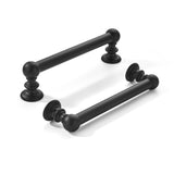 khtumeware 2 Pack 4 inch(102mm) Hole Center Black Cabinet Pulls Solid Heavy-Duty Matte Black Kitchen Cabinet Hardware for Drawer