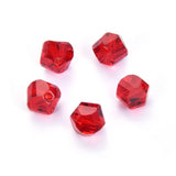 24pcs Adabele Austrian 6mm Faceted Helix Spiral Irregular Crystal Beads Siam Red Compatible with Swarovski Preciosa Crystals 502