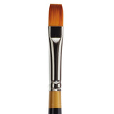 KINGART Premium Original Gold 9300-10 Flat Shader Series Artist Brush, Golden Taklon Synthetic Hair, Short Handle, for Acrylic,