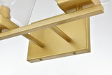 Living District Merrick 4-Light Iron & Glass Bath Sconce In Black/Clear