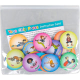 Really Good Stuff Yoga Chips for Kids 24 Pack Help Children Calm Down, Exercise, & Focus Yoga Poses and Mindfulness Activit