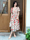 Greciilooks Rayon Fit And Flare Below The Knee One Piece Maxi Bodycon Dresses Midi Dress For Women (Gl-Wd1208_Beige_L)