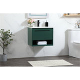 Elegant Decor Roman 24 Aluminum Alloy Mdf Single Bathroom Vanity In Green