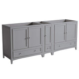 Fresca Oxford 83 Gray Traditional Double Sink Bathroom Cabinets - Cabinet Only (Sink Not Included)