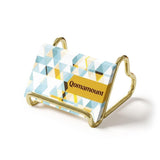 OFIFO Business Card Holder, Cute HeartShaped Metal Card Display Stand, Vertical Desktop Name Card Organizer, Small Phone Stand