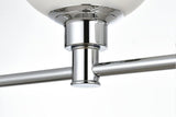 Living District Cordelia 4-Light Iron/Glass Bath Sconce In Black/Frosted White