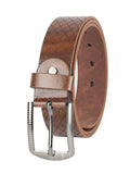 Zevora Men Casual, Evening, Formal, Party Dark Brown Leather Belt