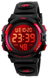 V2A Resin Kids Led 5Atm Waterproof Digital Sports Casual Watch For Boys And Girls (Red)