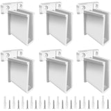 YSD 6Pcs Wire Shelf End Bracket, White Plastic Closet Shelves Brackets, Wall Mount Brackets for Shelves Closet, Screws Included