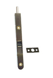 QCAA Flush Bolt, 7, Solid Brass Face Plate, Brushed Antique Brass, 1 Pack, Made in Taiwan