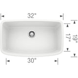Blanco Valea Super Single Undermount White
