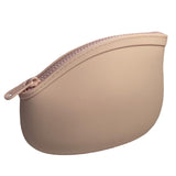 WHHJM Small Makeup Bag Premium Silicone Purse Bag Multifunctional Essential Bag Zipper Pouch Water and Heat Resistant (Pink)
