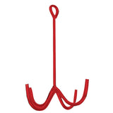 Intrepid International Red 4 Prong Horse Tack Cleaning Hook - Robust Equestrian Gear Organizer with Impressive Weight Capacity a