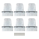 HOME MASTER HARDWARE 3-1/2 inch Heavy Duty T Gate Hinges, Shed Door Hinges with Screws, 6 Pack, Zinc Plated