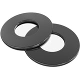 100PCS 1/4 Black Stainless Steel Flat Washers, Metal Washers for Screws and Bolts, Black Zinc Plated