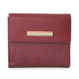 Tommy Hilfiger Freyna Women Small Zip Around Wallet Burgundy, No. Of Card Slot : 8