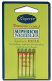 Superior Threads - #100/16 Topstitch Titanium Coated Sewing Needles for Quilting and Embroidery