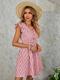 Dhruvi Trendz Womens Rayon Women Western Dresses Regular Fit Dress (Dt-Wd1113_Pink_M)