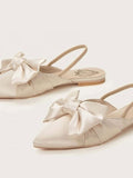 Shoetopia Women & Girls Stylish Decor Bow Cream Fashion Sandal Mules/Dn-401/Cream/Eu38,Cream,5,B0BNNRTJKL