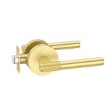 FILTA Gold Door Handles Interior Passage Door Handle Knurled Keyless Door Levers Handle for Bathroom Bedroom Heavy Duty Door Kno