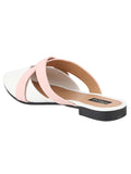 Shoetopia Women'S Flat Mules White,White,7,B09MB5946X