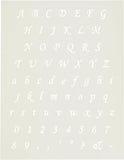 Stencil1 Corsiva Font Stencil 1/2 Letters Reusable Premium Quality Mylar Stencils for Painting Alphabet Letters Stencil Cra