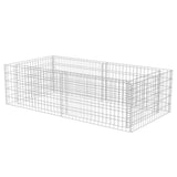 vidaXL Gabion Planter, Gabion Basket Post for Outdoor Patio Balcony Backyard, Raised Garden Bed for Plants Flower, Stone Basket,