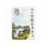 Anupam Oil Painting Paper - Canvas Embossed Paper - Acid Free -Canvas Textured Paper - A5 Size - 350 Gsm - 20 Sheets