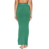 Zivame All Day Seamless Mermaid Saree Shapewear With Removable Drawcord |Shaping Petticoat- Green Green S