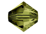 100pcs Genuine Preciosa 6mm Faceted Bicone Crystal Beads Olivine Green Compatible with Swarovski Elements Crystals Jewelry Makin