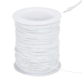 OLYCRAFT 50 Yards/45.7m White Wire Cotton Covered Cloth Covered Stem Floral Wire with Metal Wire Inside Cotton Covered Millinery