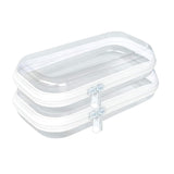 Rdttlv Clear Hard Plastic Zipper Case,2Pcs clear zipper case,Professional-Grade Plastic Clear Zipper Pencil Case, Toiletry Pouch