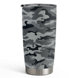 SANDJEST Camo Tumbler 20oz Stainless Steel Double Insulated, Travel Coffee Cup, Gifts for Men Women, Hunting Lovers, Birthday Ch