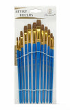 Professional Painting Brush Set Soft Bristles, Ideal for Acrylics, Watercolor & Oil Paints (12Pc Paint Brush
