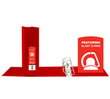 BAZIC 2Inch Red SlantD Ring View Binder with 2 Pockets (4153)