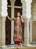 Gosriki Women'S Rayon Blend Straight Printed Kurta With Pant (Nimmi Red-Gs_Xxl_Red_Xx-Large),Red,2,B0DCK84G26