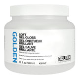 Soft Gel Gloss by GOLDEN, 32 fl. oz. Jar, Professional Acrylic Gel Medium, Transparent
