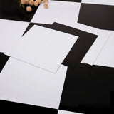 Alow Peel and Stick Floor Tile, 30pcs Self-Adhesive Peel and Stick Flooring, Black and White Vinyl Flooring Waterproof Suit for