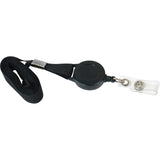 Baumgartens 68979 Lanyard Card Reel Extends 24Inch 12/PK Black