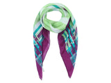 Cashmere Craft 100% Silk Green Printed Scarf Ccsilk560