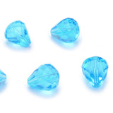 24pcs Adabele Austrian 12mm Faceted Teardrop Crystal Beads Aquamarine Blue Compatible with 5500 Swarovski Crystals Preciosa