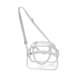 Ujeavette Transparent Shoulder Bag Pvc Waterproof Handbag For Outdoor Workplace Hiking Gray