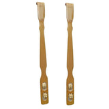 Craftscollectionstore Wooden Back Scratcher/Itcher/Back Itching Stick With Double Ball Massager (Pack Of 2)