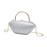 Snappsy Acrylic Evening Clutch Purse Fashion Crossbody Bag For Wedding Banquet Party White